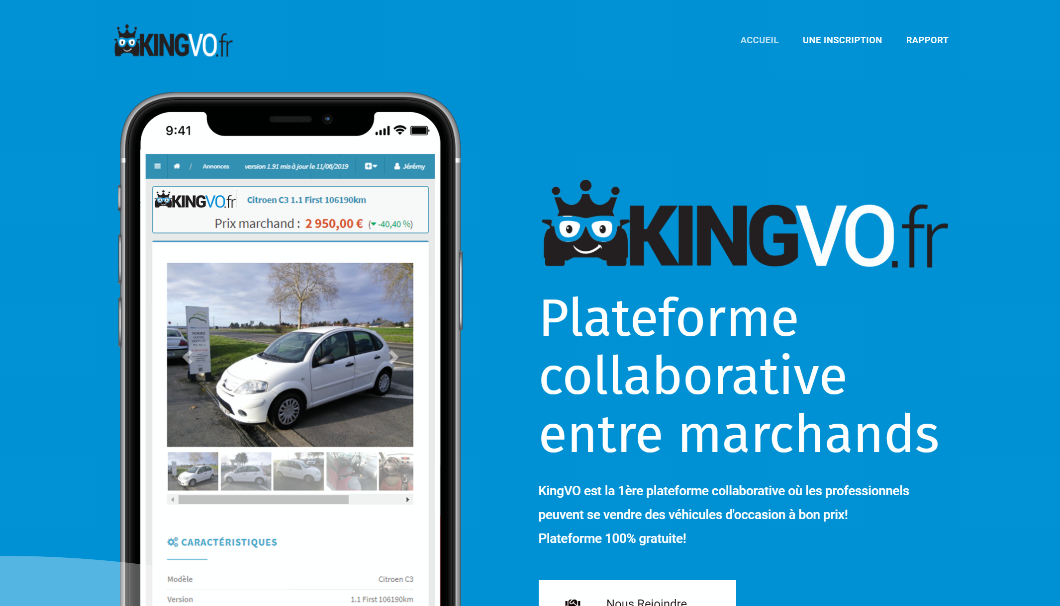 Aperçu du site KingVO