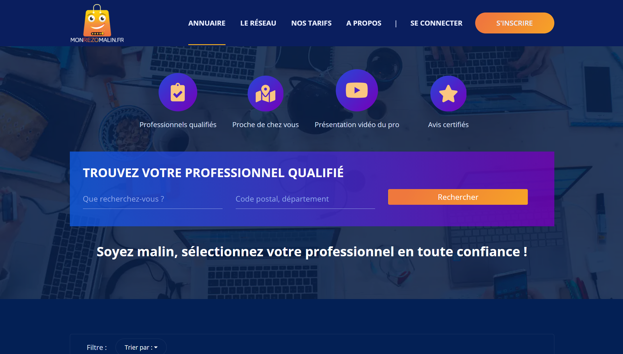Aperçu du site Mon Rézomalin