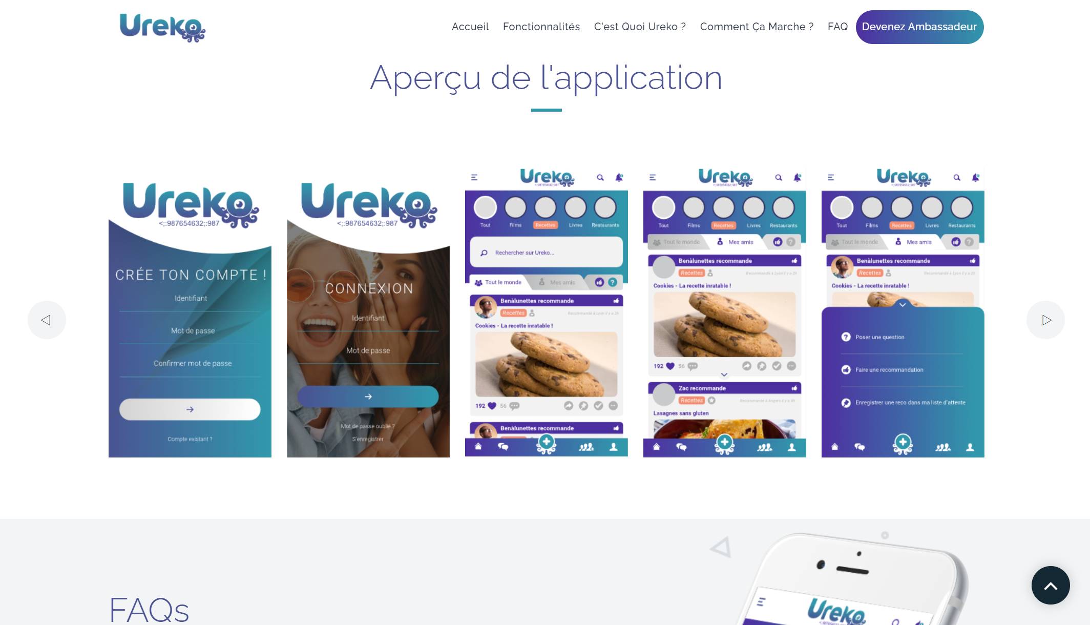 Aperçu du site Ureko